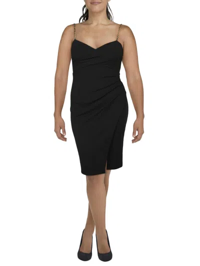 City Studios Womens Polyester Cocktail And Party Dress In Black