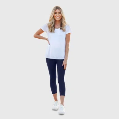 City Threads 100% Cotton Comfortable Everyday Wear Capri Leggings In White
