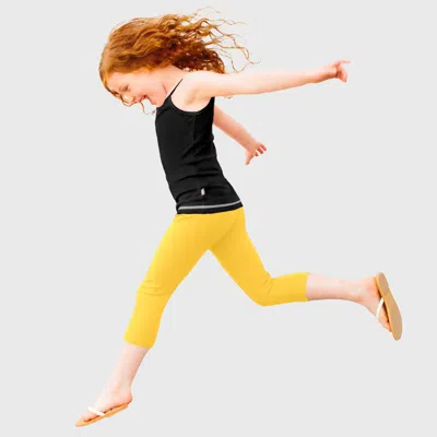 City Threads Kids'  100% Soft Cotton Capri Leggings In Gray