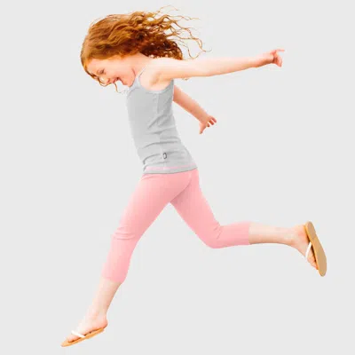 City Threads Babies'  100% Soft Cotton Capri Leggings In Pink