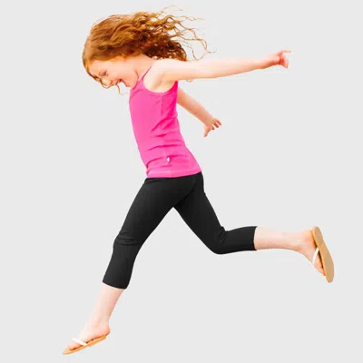 City Threads Baby Girls 100% Soft Cotton Capri Leggings In Black