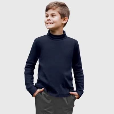City Threads Kids'  Boys And Girls Soft Cotton Turtleneck In Blue