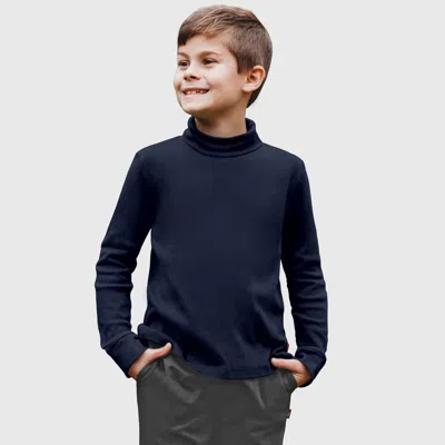 City Threads Boys And Girls Soft Cotton Turtleneck In Blue