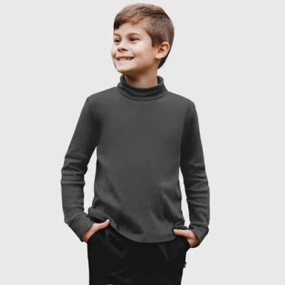 City Threads Kids'  Boys And Girls Soft Cotton Turtleneck In Gray