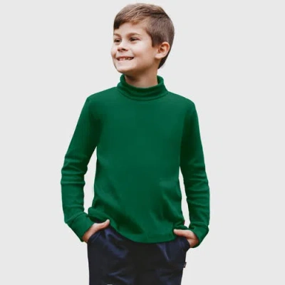 City Threads Kids'  Boys And Girls Soft Cotton Turtleneck In Green