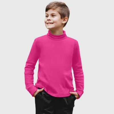 City Threads Kids'  Boys And Girls Soft Cotton Turtleneck In Pink