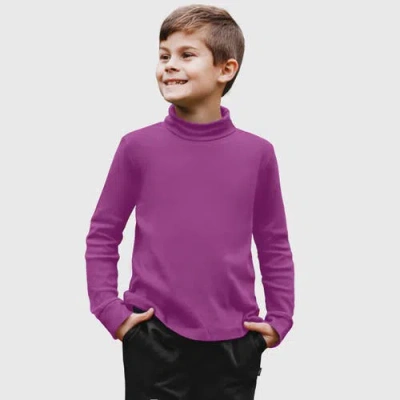 City Threads Kids'  Boys And Girls Soft Cotton Turtleneck In Purple