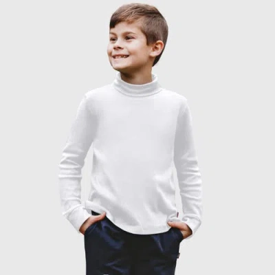 City Threads Kids'  Boys And Girls Soft Cotton Turtleneck In White