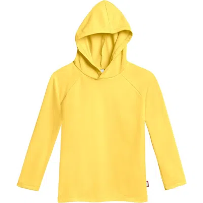 City Threads Kids'  Boys And Girls Upf 50+ Long Sleeve Hooded Rashguard Tee In Yellow