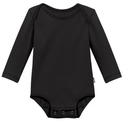 City Threads Kids'  Boys And Girls Upf 50+ Rashguard Lap Bodysuit In Black