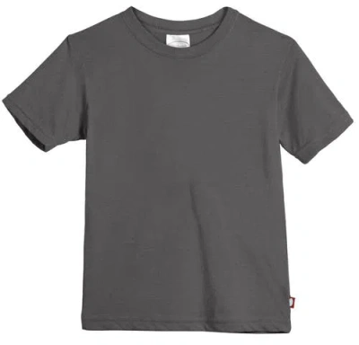 City Threads Kids'  Boys Organic Cotton Soft Jersey Short Sleeve Crew Tee In Gray