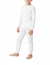 City Threads Kids'  Boys Soft & Cozy Thermal Long Johns 2-piece Set In White