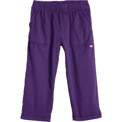 City Threads Babies'  Boys Soft Cotton 3-pocket Jersey Pants In Purple