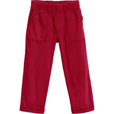 City Threads Babies'  Boys Soft Cotton 3-pocket Jersey Pants In Red