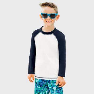 City Threads Kids'  Boys Upf 50+ Long Sleeve Rashguard In Blue
