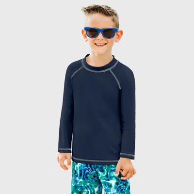 City Threads Kids'  Boys Upf 50+ Long Sleeve Rashguard In Blue
