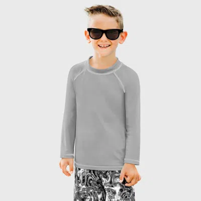 City Threads Kids'  Boys Upf 50+ Long Sleeve Rashguard In Gray