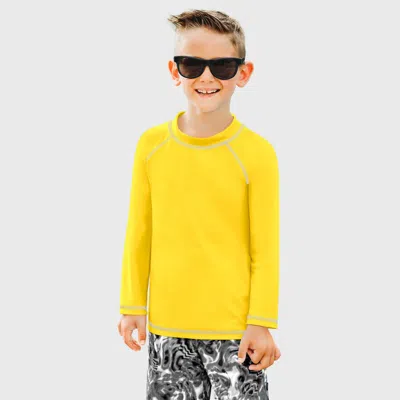 City Threads Babies'  Boys Upf 50+ Long Sleeve Rashguard In Yellow