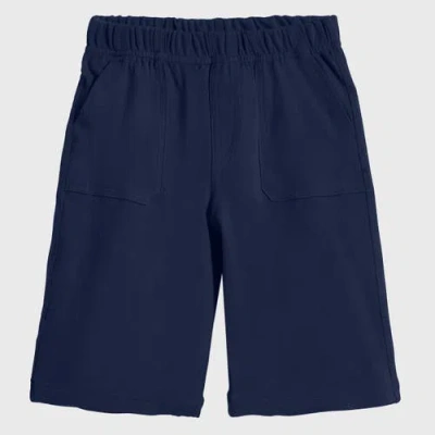 City Threads Kids'  Cotton Jersey Shorts Upf 50+ Soft 3-pocket In Blue