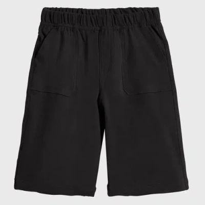 City Threads Kids'  Cotton Upf 50+ Soft 3-pocket Jersey Shorts In Black