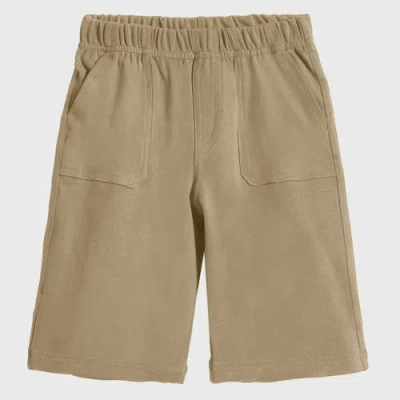 City Threads Kids'  Cotton Upf 50+ Soft 3-pocket Jersey Shorts In Brown