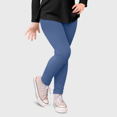 City Threads Babies'  Girls 100% Cotton Leggings In Blue