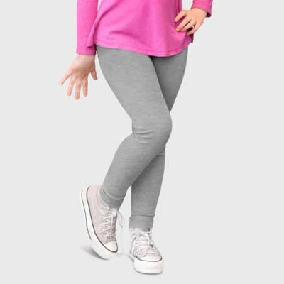 City Threads Kids'  Girls 100% Cotton Leggings In Gray