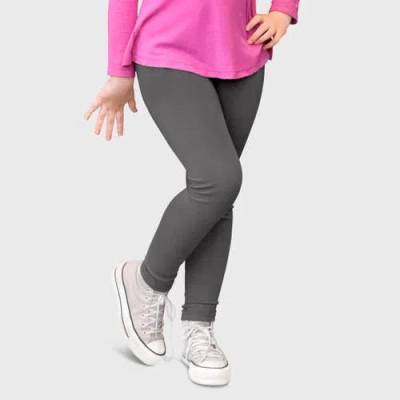 City Threads Kids'  Girls 100% Cotton Leggings In Gray