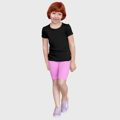 City Threads Kids'  Girls 100% Cotton Short Sleeve Puff Classic Fit Tee In Black