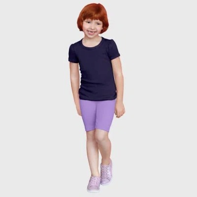 City Threads Kids'  Girls 100% Cotton Short Sleeve Puff Classic Fit Tee In Blue