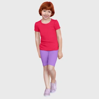 City Threads Kids'  Girls 100% Cotton Short Sleeve Puff Classic Fit Tee In Red