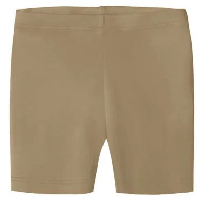 City Threads Babies'  Girls 100% Soft Cotton Bike Shorts In Brown