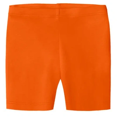 City Threads Kids'  Girls 100% Soft Cotton Bike Shorts In Orange
