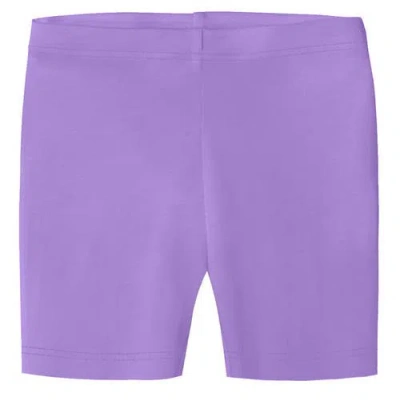 City Threads Kids'  Girls 100% Soft Cotton Bike Shorts In Purple