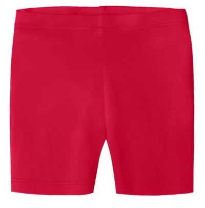 City Threads Kids'  Girls 100% Soft Cotton Bike Shorts In Red