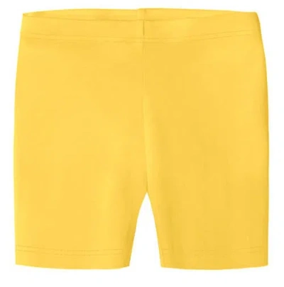 City Threads Babies'  Girls 100% Soft Cotton Bike Shorts In Yellow