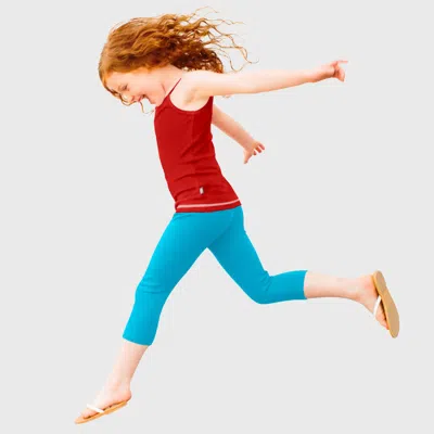 City Threads Kids'  Girls 100% Soft Cotton Capri Leggings In Blue