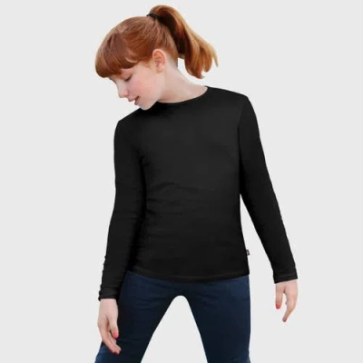 City Threads Babies'  Girls Long Sleeve Soft Cotton Jersey T-shirt In Black