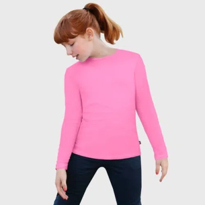 City Threads Babies'  Girls Long Sleeve Soft Cotton Jersey T-shirt In Pink