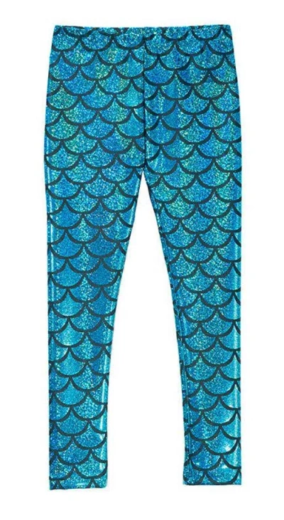 City Threads Kids'  Girls Novelty Stretch Leggings In Blue