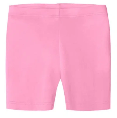 City Threads Kids'  Girls Organic Cotton Soft Bike Shorts In Pink