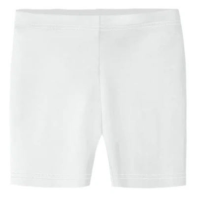 City Threads Kids'  Girls Organic Cotton Soft Bike Shorts In White