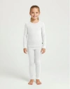 City Threads Babies'  Girls Soft & Cozy Thermal Long Johns 2-piece Set In White