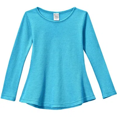 City Threads Kids'  Girls Soft & Cozy Thermal Long Sleeve Tunic In Blue