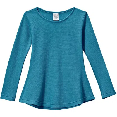 City Threads Kids'  Girls Soft & Cozy Thermal Long Sleeve Tunic In Blue