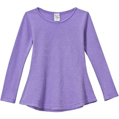 City Threads Kids'  Girls Soft & Cozy Thermal Long Sleeve Tunic In Purple