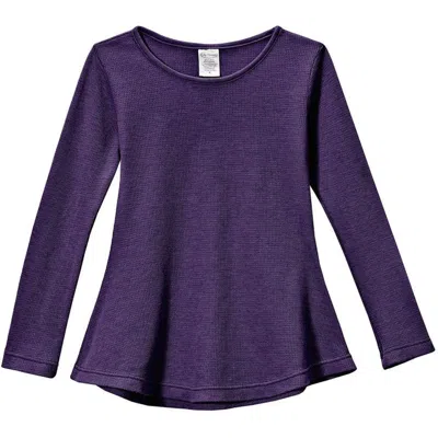 City Threads Kids'  Girls Soft & Cozy Thermal Long Sleeve Tunic In Purple