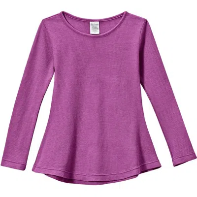 City Threads Kids'  Girls Soft & Cozy Thermal Long Sleeve Tunic In Purple
