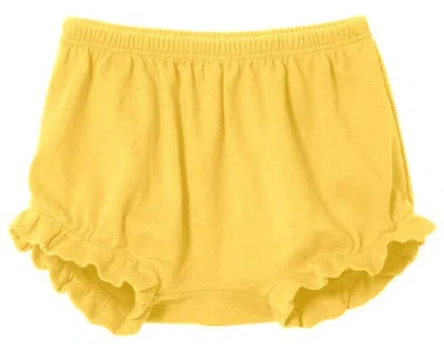 City Threads Babies'  Girls Soft Cotton Bloomer Diaper Cover In Gold