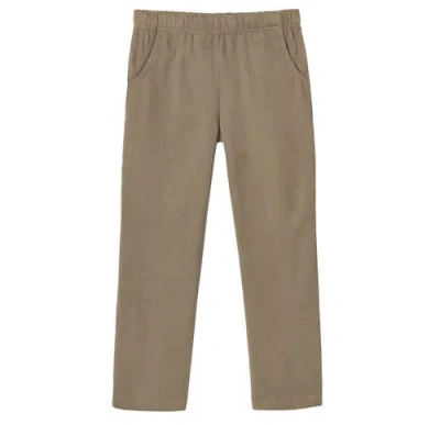 City Threads Kids'  Girls Soft Cotton Upf 50+ Jersey Pocket Pants In Brown